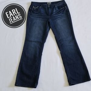 Denim rhinestone jeans by Earl Jean - Size 14
